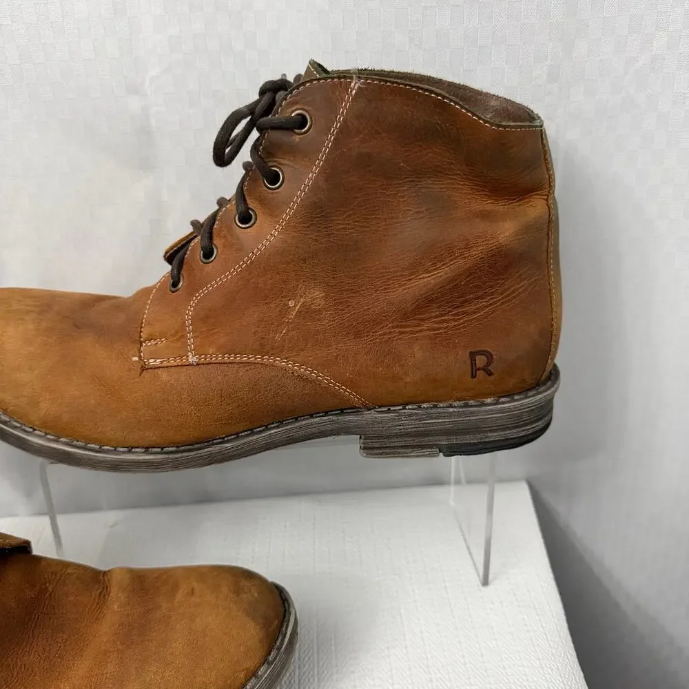 Roan Bed Stu Boots Mens Size 13 Brown Leather Distressed Lace Up Ankle